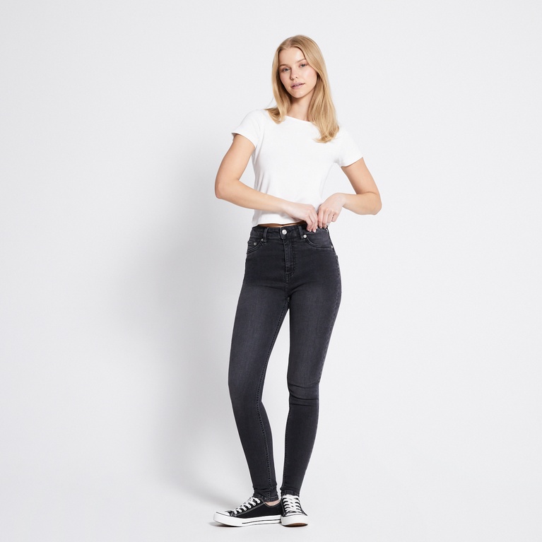 High waist skinny jeans "Snake"